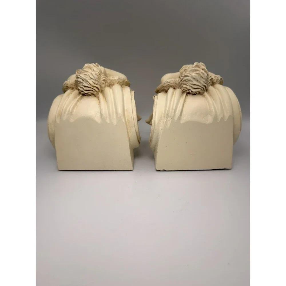 Vintage Cherub Angel Curtain Rod Holders Wall Sconce Corbel Drapery Set of 2